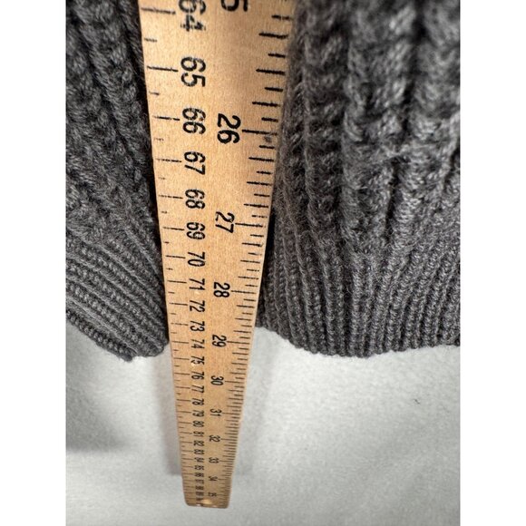 Daniele Fiesoli Italian Knit chunky wool sweater grey‎ preppy sz L - Picture 5 of 6